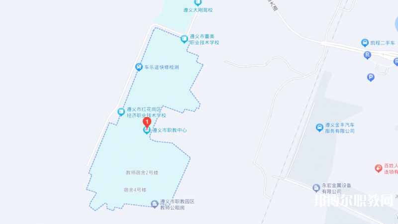 遵義市職教中心地址，乘車(chē)路線